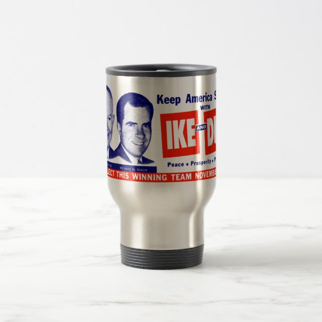 1956 Vote Ike and Dick Travel Mug (Center)