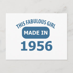 1956 year fabulous designs postcard