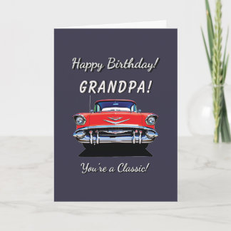 1957 57 Muscle Car Classic Car Birthday Card