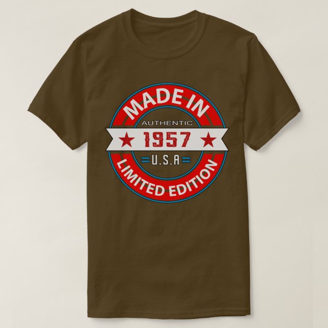 1957 66 Year T-Shirt (Design Front)