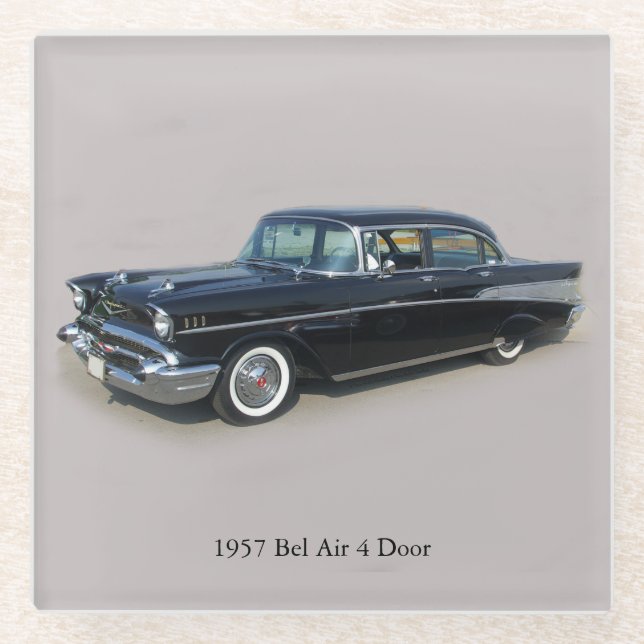 1957 Bel Air 4 Door glass coaster (Front)