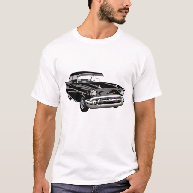 1957 Bel Air in Black T-Shirt (Front)