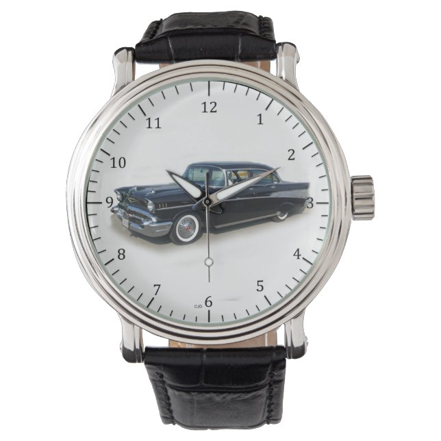 1957 black Bel Air 4 door watch (Front)