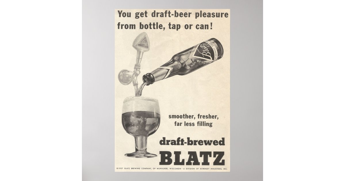 Blatz Beer  Beer ad, Craft brewing, Beer