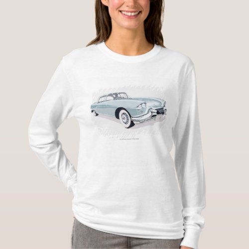 1957 Cadillac with silhouette of driver inside T_Shirt