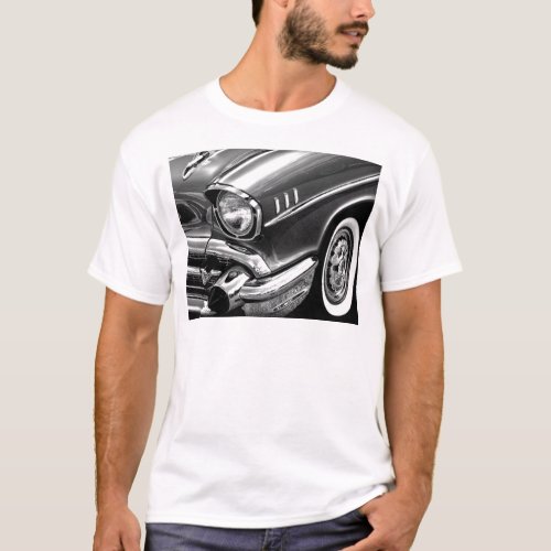 1957 Chevrolet Bel Air Black  White T_Shirt