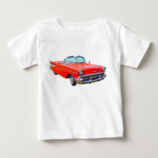 1957 Chevrolet Bel Air Convertible Antique Car Baby T-Shirt (Front)