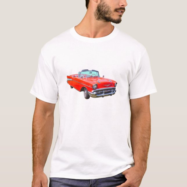 1957 Chevrolet Bel Air Convertible Antique Car T-Shirt (Front)