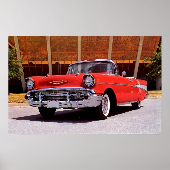 1957 Chevrolet Bel-Air Convertible Poster (Front)