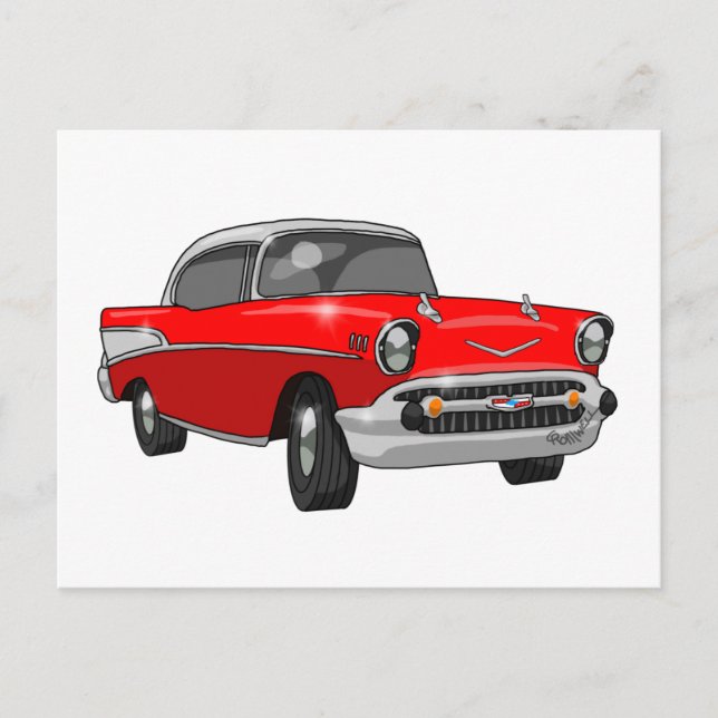 1957 Chevrolet Bel Air Postcard (Front)
