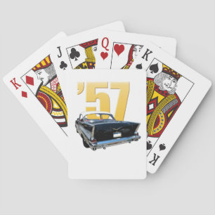 1957 Chevrolet Bel Air Rear View Playing Cards