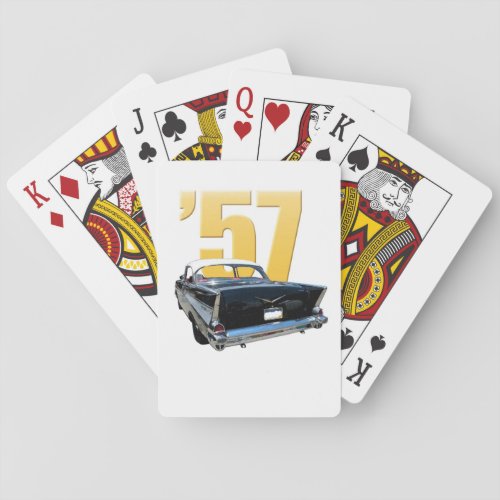 1957 Chevrolet Bel Air Rear View Playing Cards
