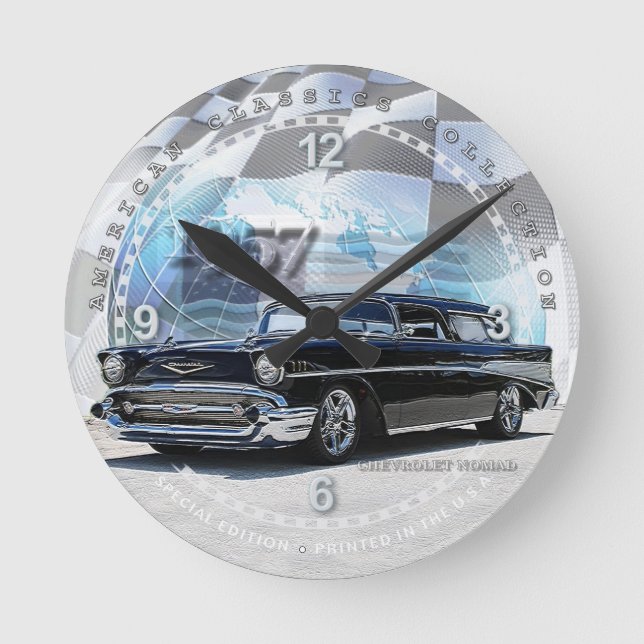 1957 Chevrolet Nomad Decorative Wall Clock (Front)