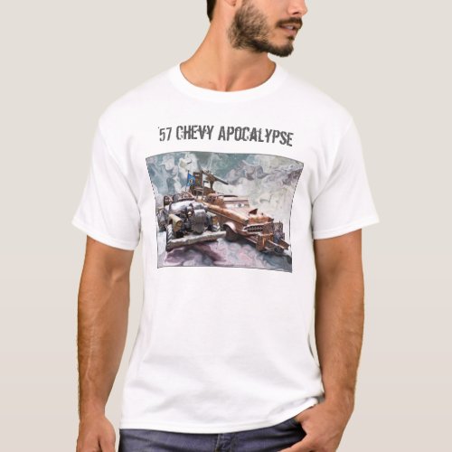 1957 Chevy Bel Air Classic junk Post Apocalypse T_Shirt