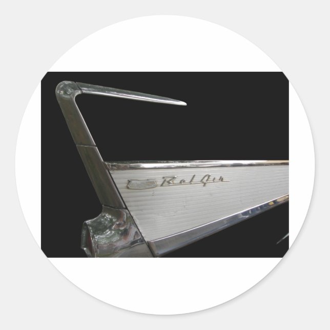 1957 Chevy Bel Air Classic Round Sticker (Front)