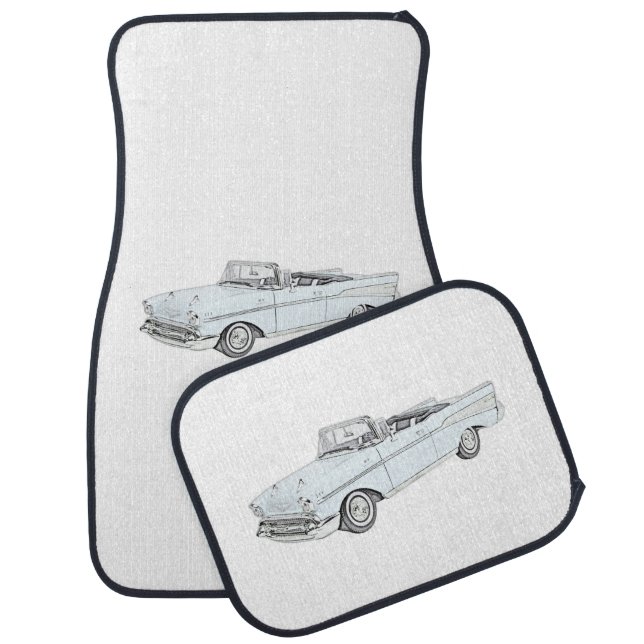 1957 Chevy Bel Air convertible Car Mat (Set)
