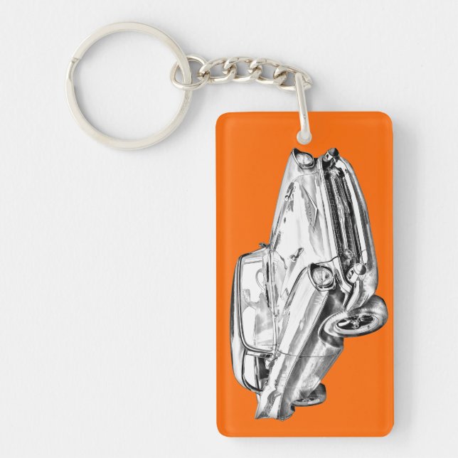 1957 Chevy Bel Air Illustration Keychain (Front)