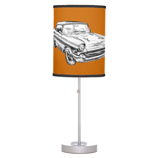 1957 Chevy Bel Air Illustration Table Lamp (Front)