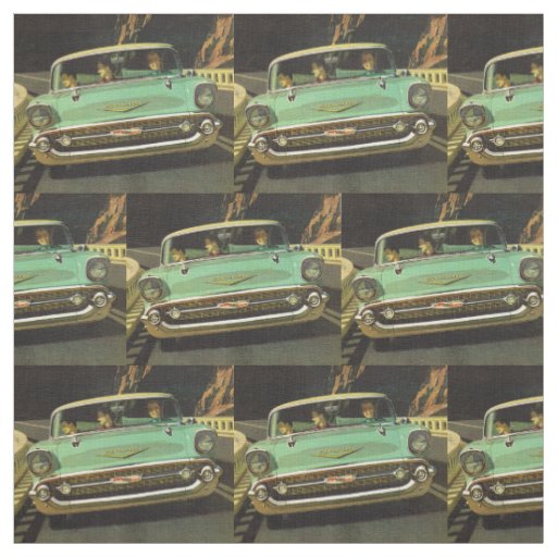 1957 Chevy Bel Air print Fabric