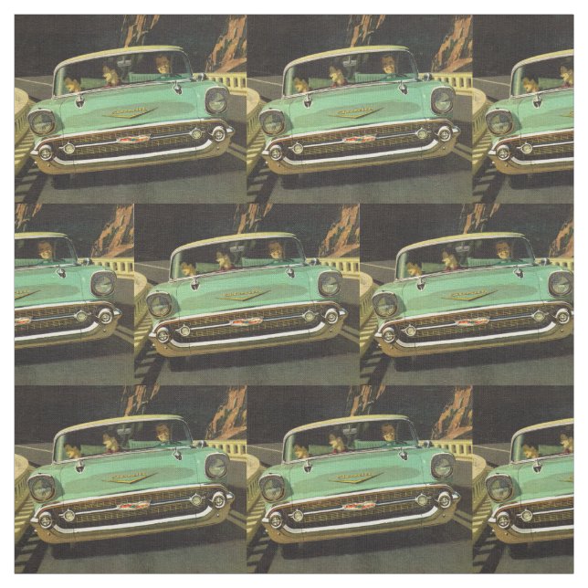 1957 Chevy Bel Air print Fabric (Swatch)