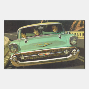 1957 Chevy Bel Air Rectangular Sticker