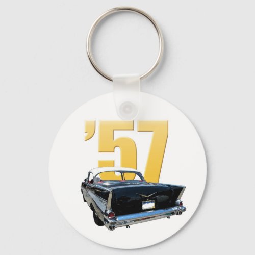 1957 Chevy Bel Aire Rear View Keychain