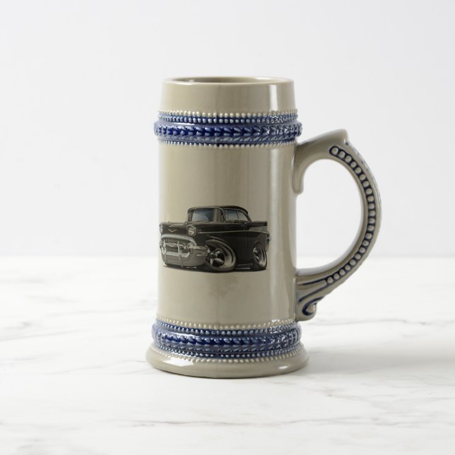 1957 Chevy Belair Black Hot Rod Beer Stein (Right)