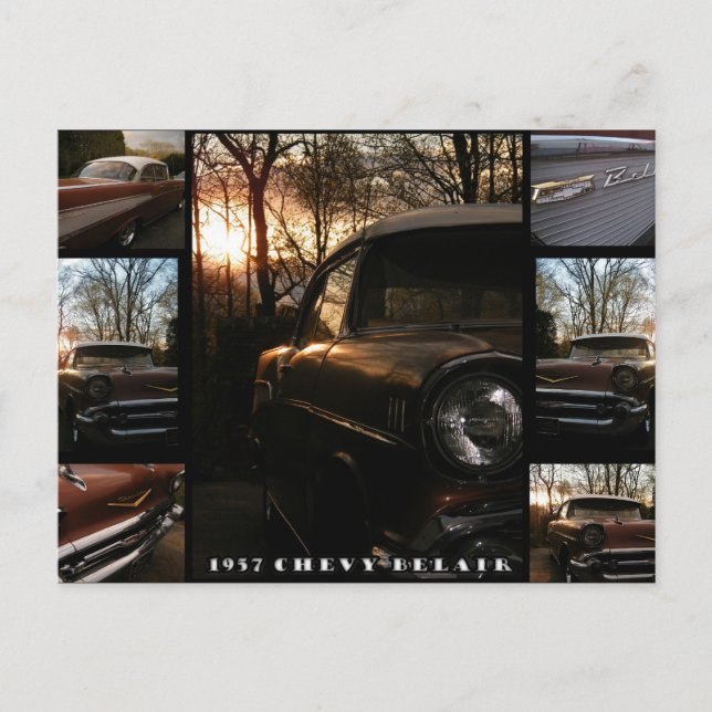 1957 Chevy Belair Postcard (Front)