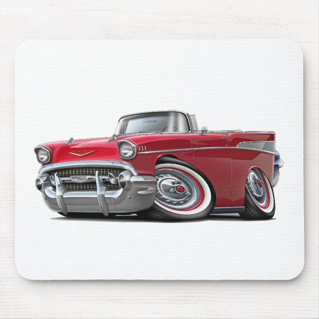1957 Chevy Belair Red Convertible Mouse Pad (Front)