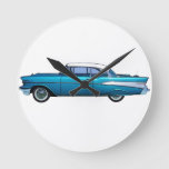 1957 Chevy BelAire Classic Round Clock