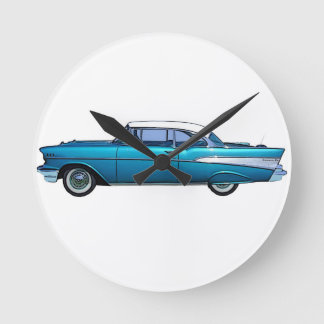 1957 Chevy BelAire Classic Round Clock