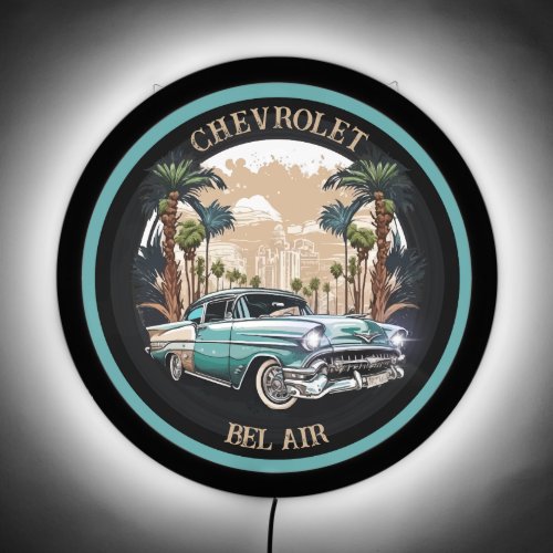 1957 Chevy Chevrolet Bel Air Classic Car Auto LED Sign