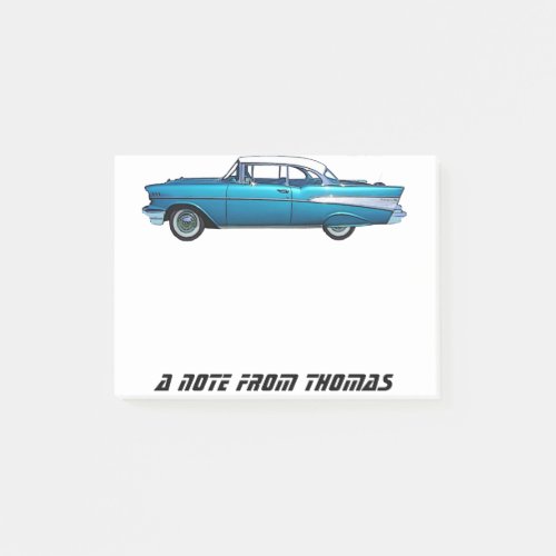 1957 Chevy Chevrolet Bel Air Classic car auto Post_it Notes