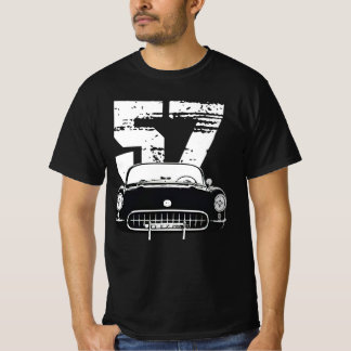 1957 Chevy Corvette with Year Silhouette T-Shirt