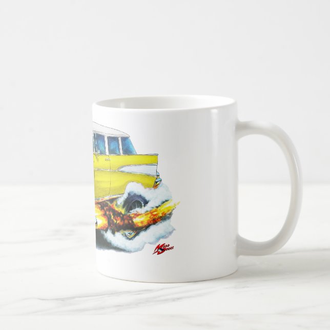 1957 Chevy Nomad Yellow Car Coffee Mug (Right)