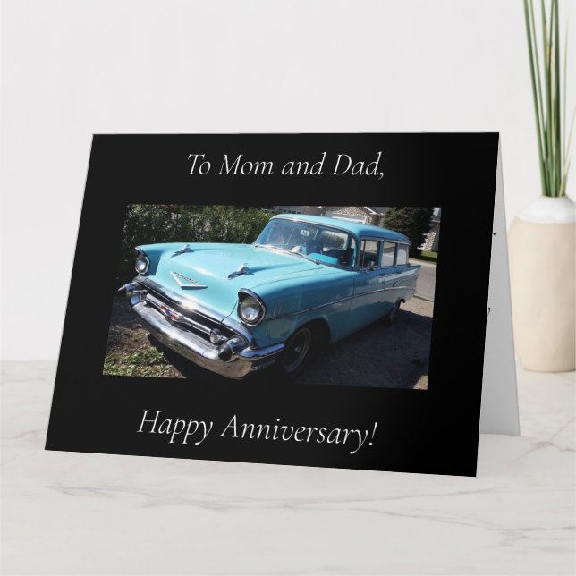1957 Chevy Parents Anniversary Card (Front)