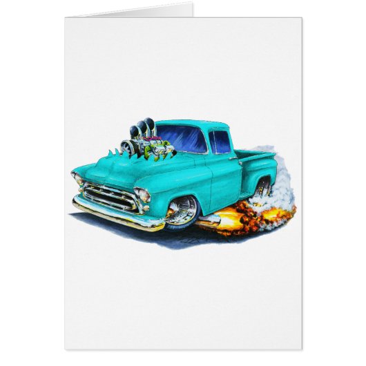 1957 Chevy Pickup Turquoise Cards (Front)