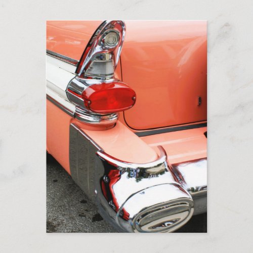1957 Classic Car Fin  Taillights Postcard