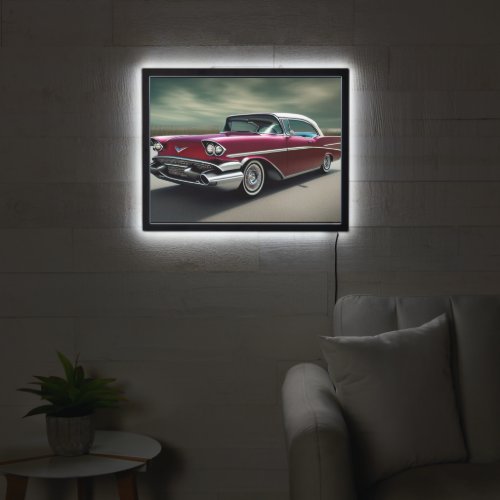 1957 Classic Car Illuminated Sign