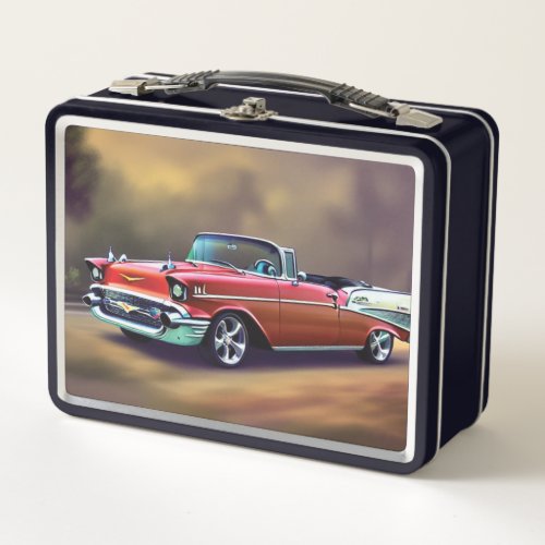 1957 Classic Car Metal Lunch Box
