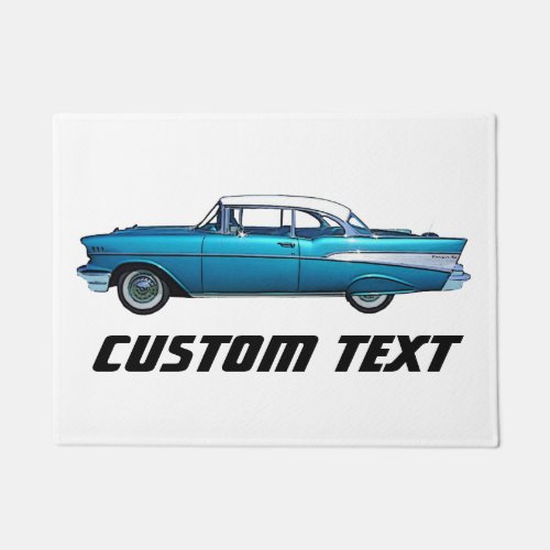 1957 Classic Chevy Bel Air car auto custom doormat