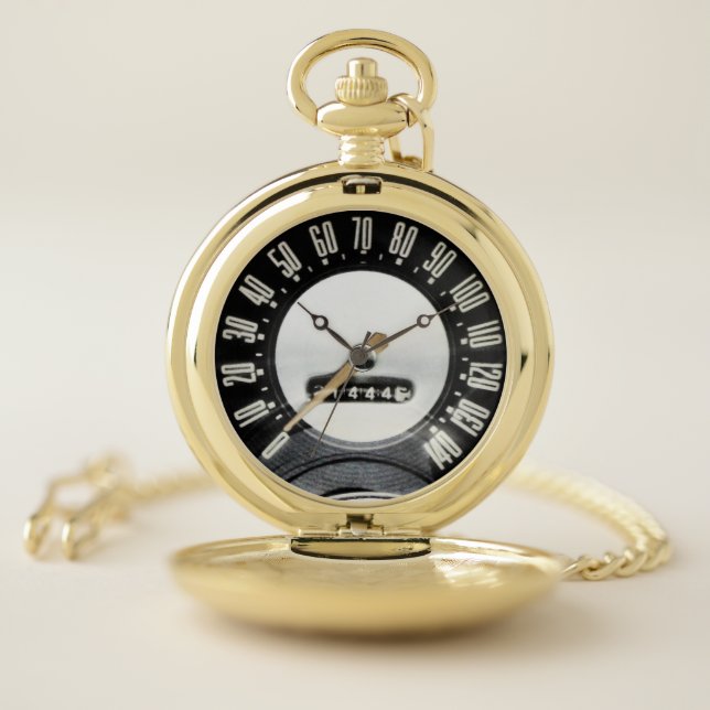 1957 Classic Sports Car Speedometer Pocket Watch (Inside)