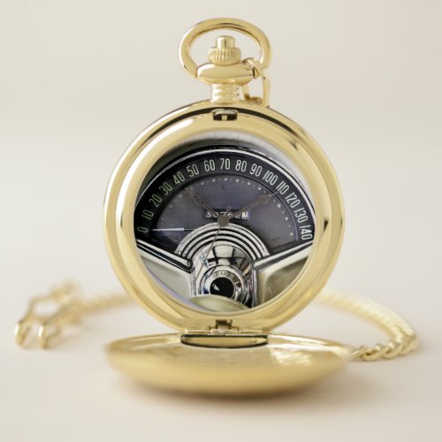 1957 Classic Sports Car Speedometer Pocket Watch