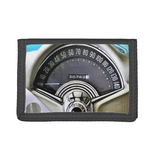 1957 Classic Sports Car Speedometer Trifold Wallet