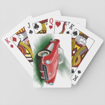 1957 Corvette Playing Cards by buyfranklinsart at Zazzle