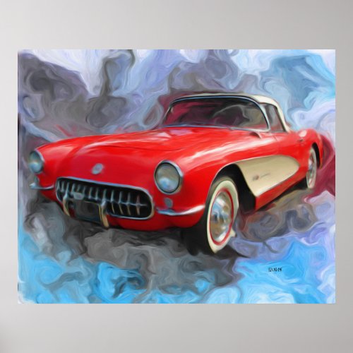 1957 Corvette Poster