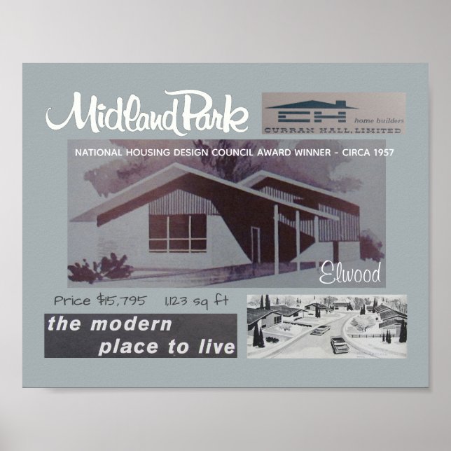 1957 Design Award Winner Mid-Century Modern House Poster (Front)