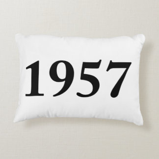 1957 for birthdays, anniversaries, celebrations accent pillow