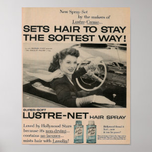 1957 Hairspray Ad Poster