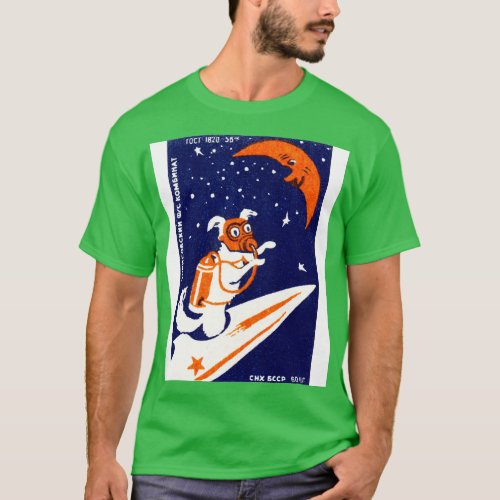 1957 Laika Space Traveling Dog T_Shirt